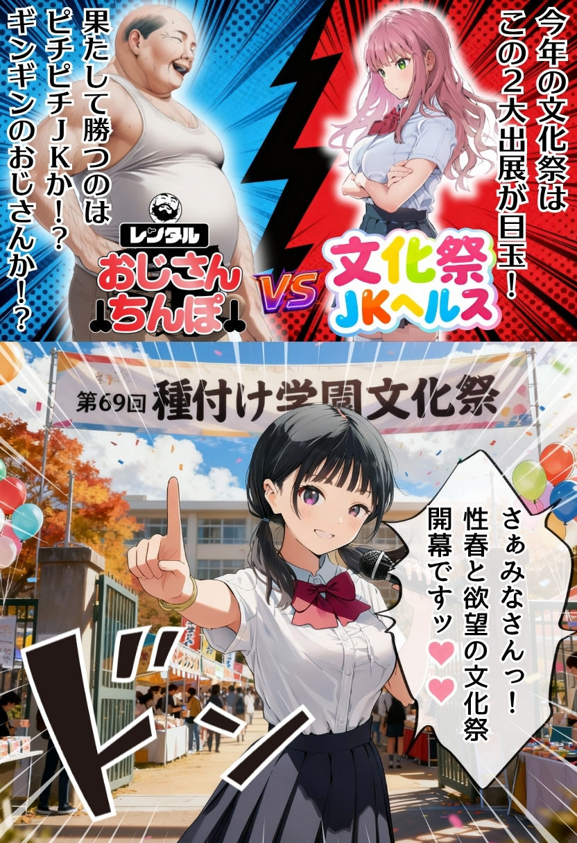 文化祭JKヘルス VS レンタルおじさんちんぽ レビュー